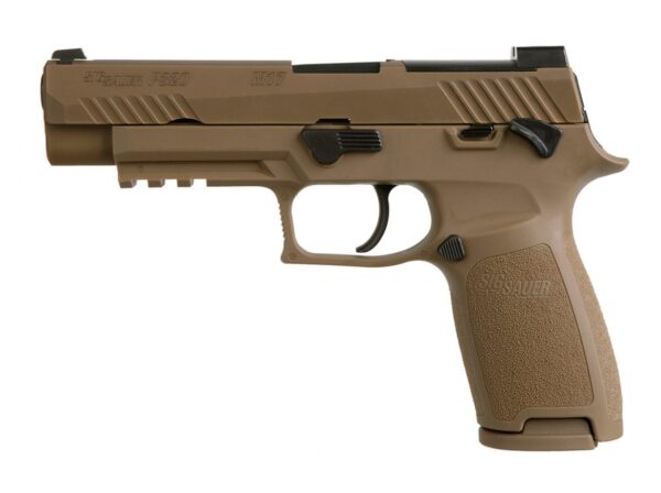 SIG SAUER P320 M17 9MM 4.7 INCH BARREL COYOTE STRIKER (2) 10RD MAGAZINES MANUAL SAFETY