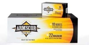 ARMSCOR .22 Magnum RX 40gr High Velocity Hollow Point (500 PACK)