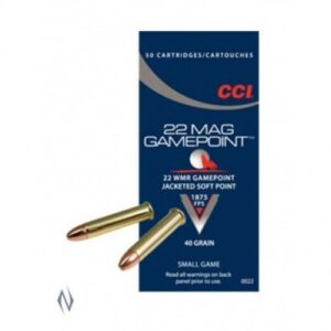 CCI 22WMR GAMEPOINT 40GR JSP 1875FPS