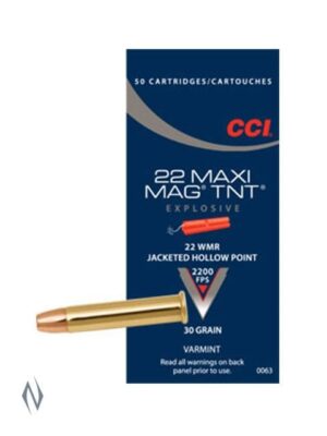 CCI 22WMR MAXI MAG TNT 30GR JHP 2200FPS (500 PACK)