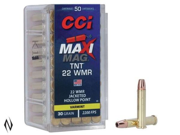 CCI 22WMR MAXI MAG TNT 30GR JHP 2200FPS (50 PACK)