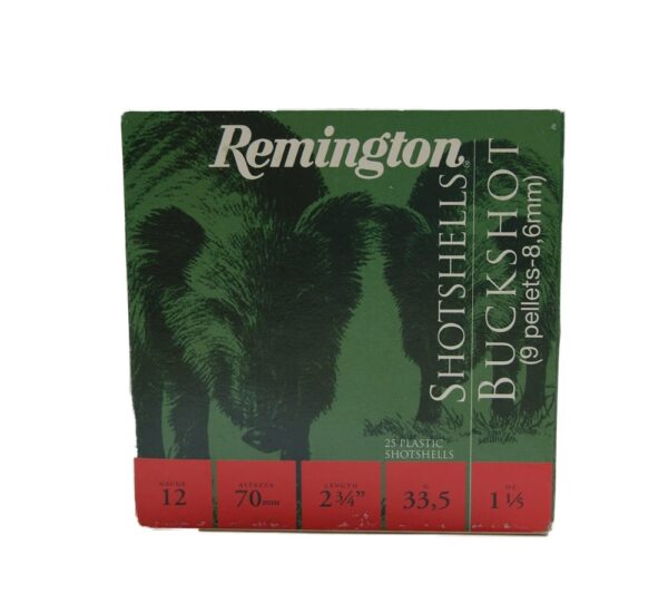 REMINGTON 12 G 34GR (9PELLET) BUCKSHOT (10 ROUNDS)