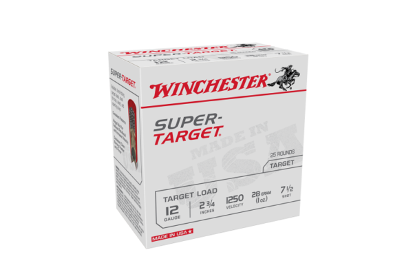 Winchester Super Target 12ga 1250fps 7.5 2-3/4 Inch 28gm SHOTSHELL (250 PACK)