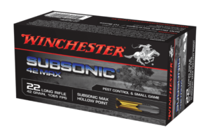 WINCHESTER SUBSONIC MAX 22LR 42GR HP – 500 PACK