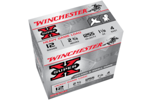 Winchester Super X 12G NUMBER 4 SHOT 2-3/4inch 32gm (25 ROUNDS)