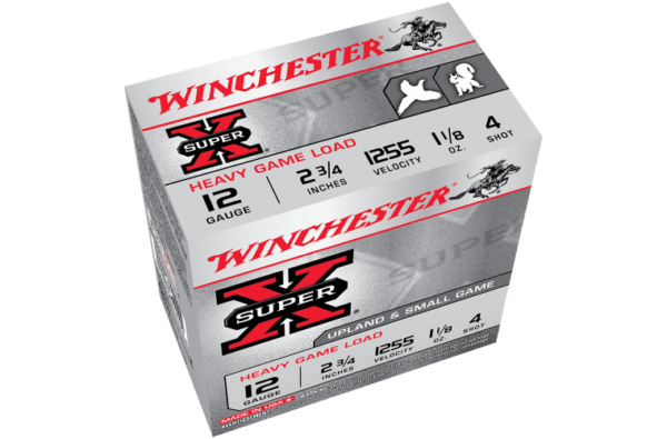 Winchester Super X 12G NUMBER 4 SHOT 2-3/4inch 32gm (25 ROUNDS)