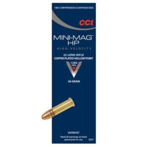 CCI 22LR MINI MAG 36GR HV HP 100 PK 1260FPS