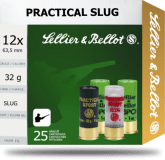 Sellier Bellot 12 gauge 20×63.5 Practical Slug 32g (25 pack)