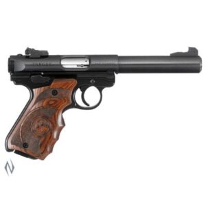 RUGER MKIV 22LR BLUED + TARGET GRIPS 140MM BARREL